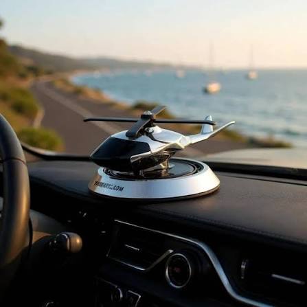 AATAD Solar Spin — Solar-Powered Rotating Car Diffuser & Dashboard Ornament